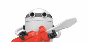 Robot with screwdriver